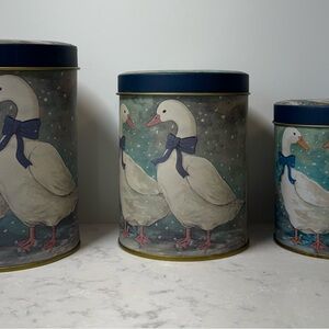 Goose Themed Decorative Tins Set of 3
